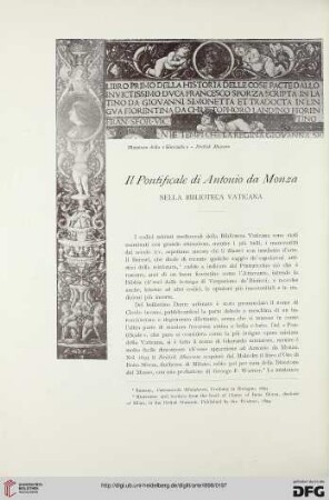 1: Il pontificale di Antonio da Monza