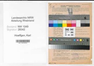 Entnazifizierung Karl Hoeffgen , geb. 26.08.1888 (Zollbeamter)