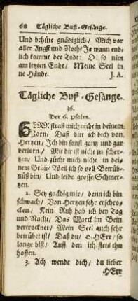 Tägliche Buß-Gesänge.