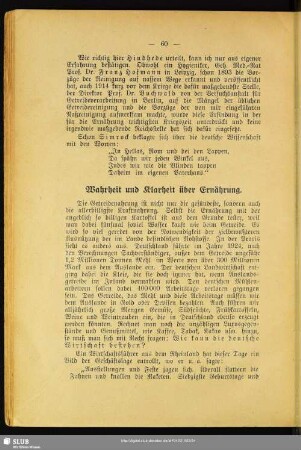 Wahrheit und Klarheit über Ernährung