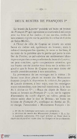 Deux bustes de François Ier