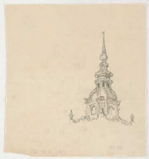 Thiersch, Friedrich von; München; Palais Bernheimer - Turmspitze (Perspektive)