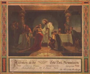 Kommunionurkunde für Franz Cruse, Aschaffenburg