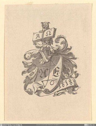[Schild mit Monogramm AE, 1818]