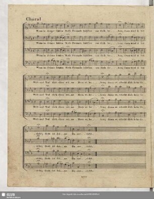 Choral: Wenn in deiner letzten Noth