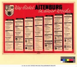 Originaltitel: Was bietet Altenburg in dieser Woche 2. Oktober bis 8. Oktober 1950