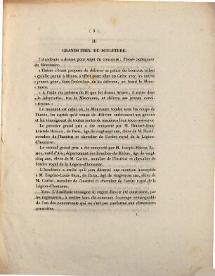 Académie Royale des Beaux-Arts. Séance publique annuelle du samedi 30 octobre 1830