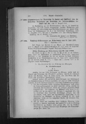 No. 133 Nachtrags-Bestimmungen zur Eichordnung vom 16. Juli 1869.