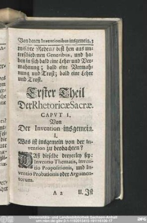 Erster Theil Der Rhetoricae Sacrae.