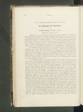 Zur Radiographie der Nierensteine.