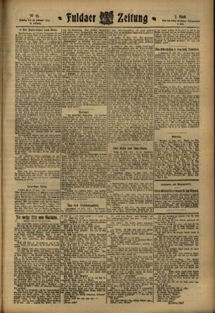 Zweite Ausgabe vom Montag, den 20. Februar 1911.