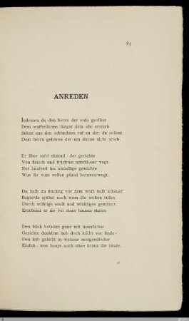 Indessen du den herrn der erde grollest
