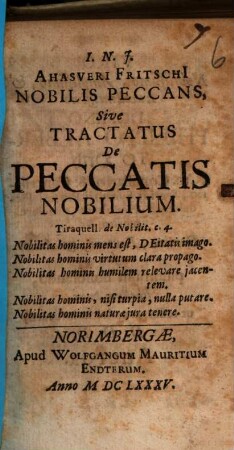 Nobilis peccans : sive tractatus de peccatis nobilium