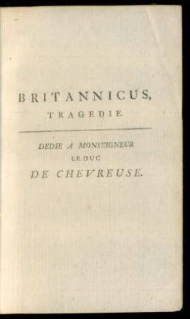 Britannicus, Tragedie
