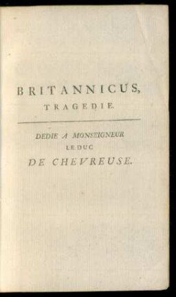 Britannicus, Tragedie