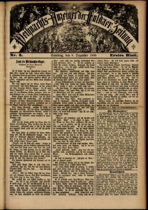 Dritte Ausgabe vom Samstag, den 08. Dezember 1888.