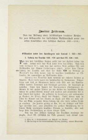 I. Ostfranken unter den Karolingern und Konrad I. 843-918