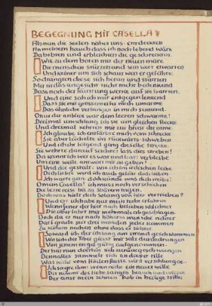 Begegnung mit Casella (Casella, Fegefeuer II, 67 - 117) : [SW X/XI: H14]; [SW X/XI, S. 50-52/174-175]