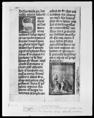 Regel des heiligen Benedikt — Ein Mönch vor dem heiligen Benedikt, Folio 41verso