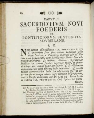 Caput I. Sacerdotium Novi Foederis ... - Caput IV. De Vera Sacerdotii Novi Foederis Indole.