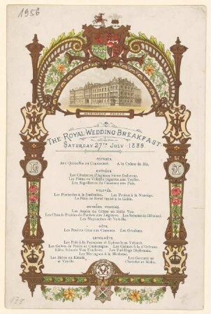 Menükarte : The Royal Wedding Breakfast, Buckingham Palace?