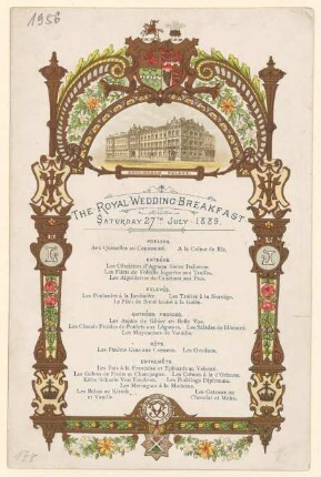 Menükarte : The Royal Wedding Breakfast, Buckingham Palace?