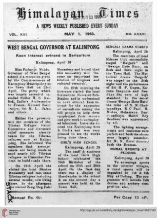No. XXXVI (01 May 1960)
