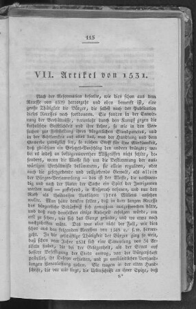 VII. Artikel von 1531.