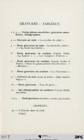 Gravures - Tableau