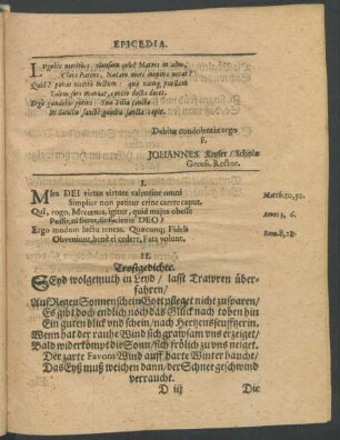 II. Trostgedichte.