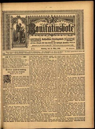 Erste Ausgabe vom Sonntag, den 22. März 1908.