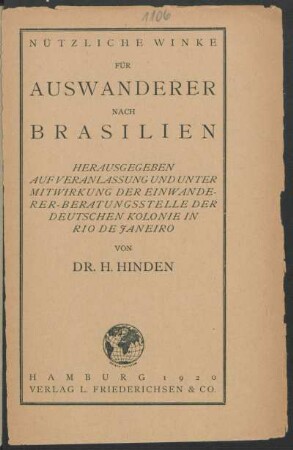 Nützliche Winke für Auswanderer nach Brasilien