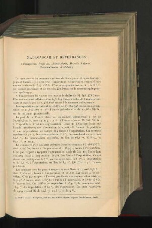 Madagascar Et Dépendances.