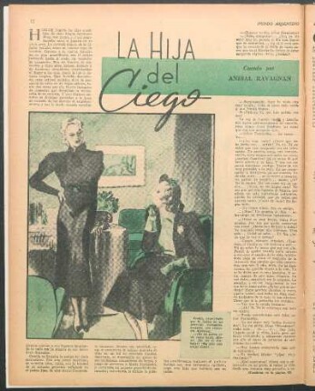 La hija del ciego : Cuento por Anibal Ravagnan