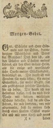 Morgen-Gebet