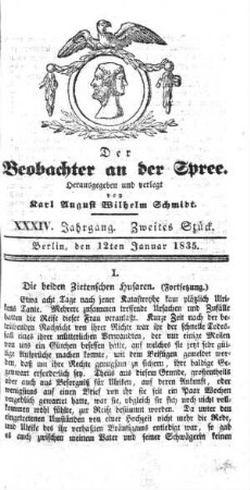 2. Stueck, 12. Januar 1835