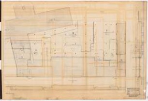 Reichsluftfahrtministerium, Berlin (Vorgängerbauten): ehemaliges Kriegsministerium: Umbau Gebäudeteil Leipziger Straße 5-6: Erdarbeiten Lageplan 1:100