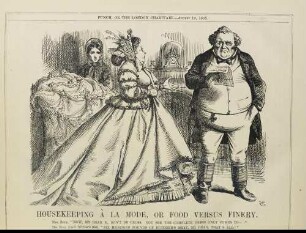 Housekeeping à la mode, or food versus finery