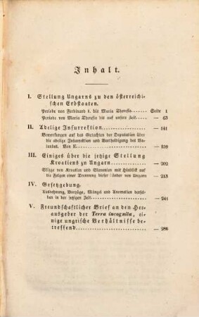Terra incognita : Notizen über Ungarn, 1. (1835)