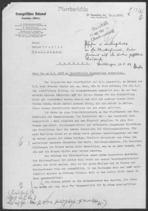 Enzklösterle: Inspektionsbericht 1957