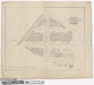 Grundriss der projectirten neuen Vorstadt vor dem Hinterthore zu Leipzig 1836