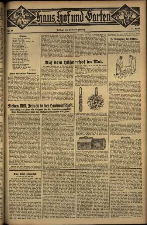 Zweite Ausgabe vom Freitag, den 27. April 1934.