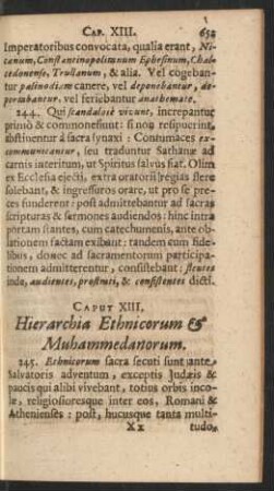 Caput XIII. Hierarchia Ethnicorum & Muhammedanorum