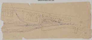 Beuel, Bahnhof: Teillageplan mit Ergänzung von Wagenschuppen und Lokschuppen