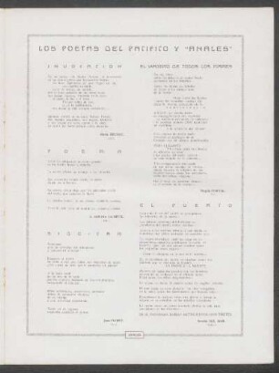 Los poetas del Pacífico y "Anales"