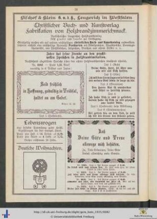 Geschäftsanzeige.