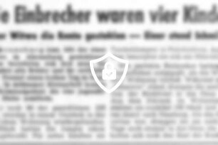 Die Einbrecher waren vier Kinder