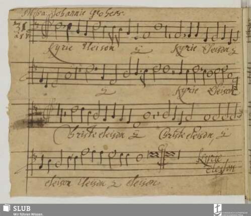 [Groh, Johann:] Missa