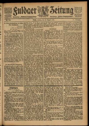 Ausgabe vom Freitag, den 28. August 1903.