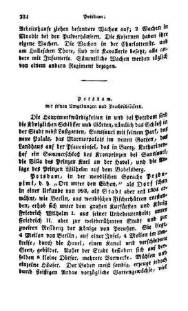 Potsdam, mit seinen Umgebungen und Prachtschlössern